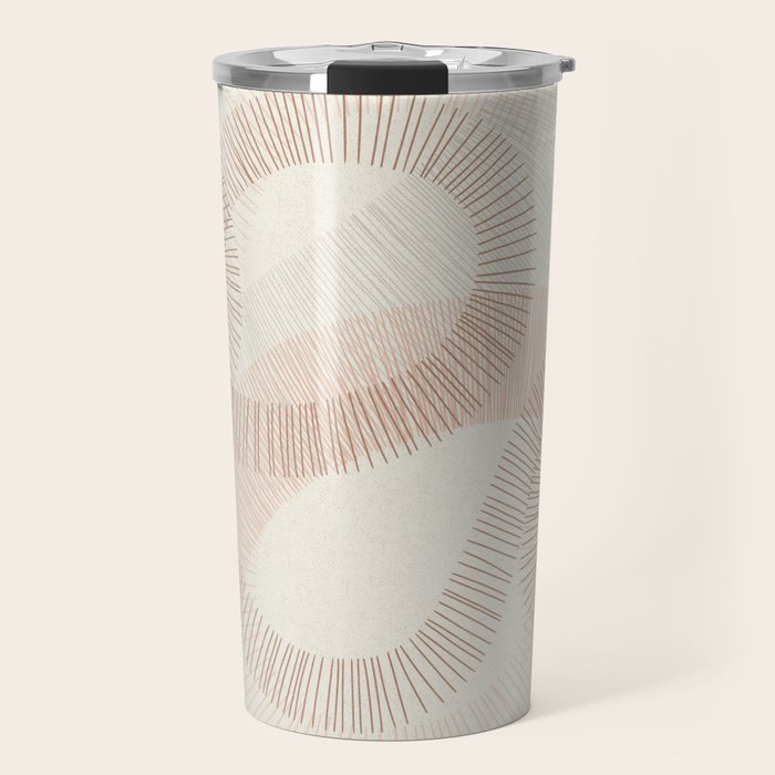 calming essentials Curved Lines  sand Travel Mug Gallery Image 1