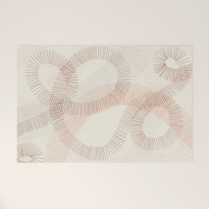 calming essentials Curved Lines  sand Welcome Mat Gallery Image 1