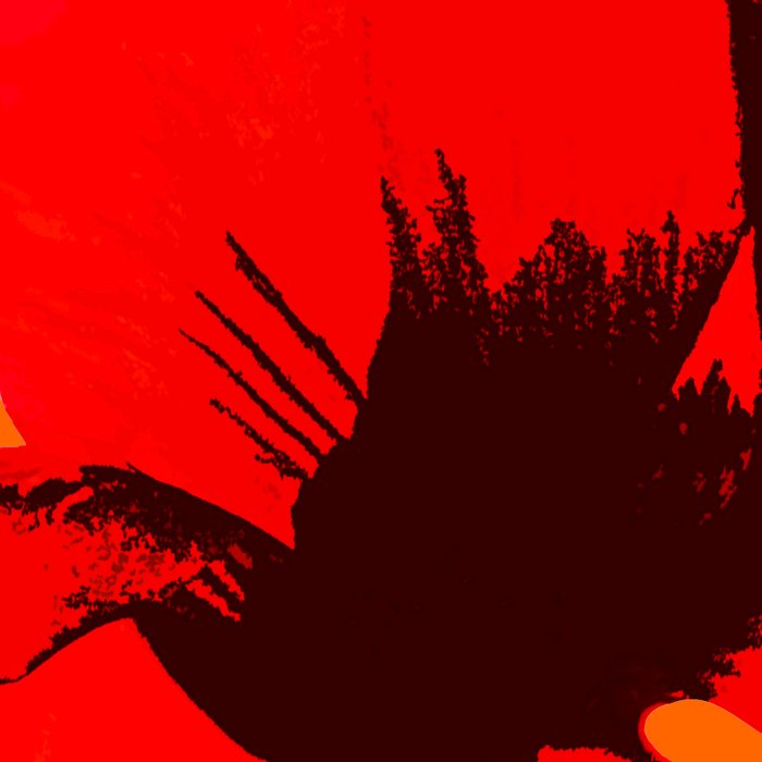 Large Red Poppy Orange Background #decor #society6 #buyart Coffee Mug Gallery Image 2