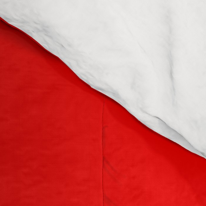 Large Red Poppy Orange Background #decor #society6 #buyart Comforter Gallery Image 4