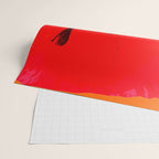 Large Red Poppy Orange Background #decor #society6 #buyart Wrapping Paper Gallery Image 2