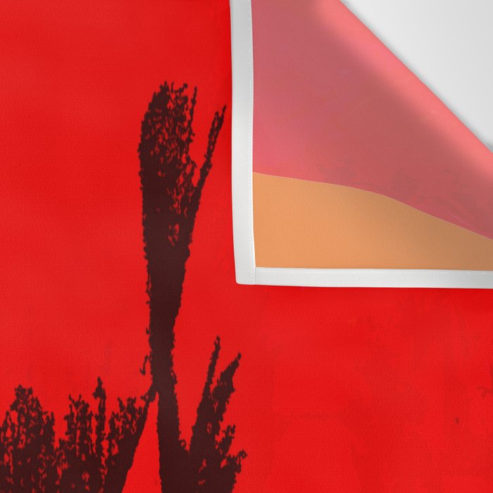 Large Red Poppy Orange Background #decor #society6 #buyart Wall Tapestry Gallery Image 3