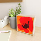 Large Red Poppy Orange Background #decor #society6 #buyart Mini Art Print Gallery Image 2