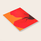 Large Red Poppy Orange Background #decor #society6 #buyart Notebook Gallery Image 3