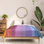 Modern Bright Rainbow Abstract Stripes Comforter Gallery Image 3