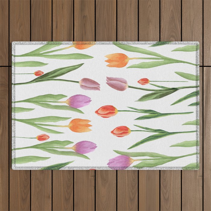 Tulips Outdoor Rug Gallery Image 1