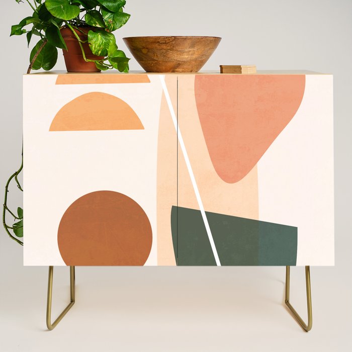 Minimal Abstract Shapes 14 Credenza Gallery Image 1