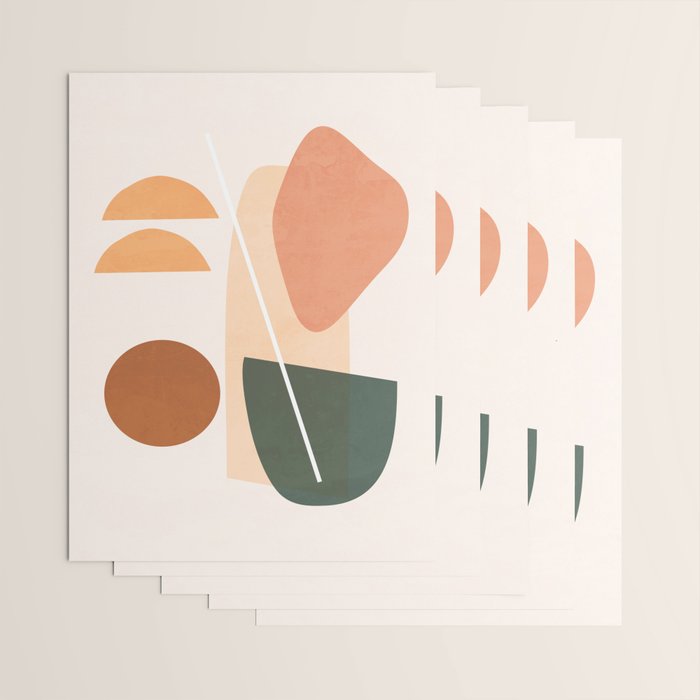 Minimal Abstract Shapes 14 Wrapping Paper Gallery Image 3