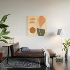 Minimal Abstract Shapes 14 Wood Wall Art Gallery Image 2