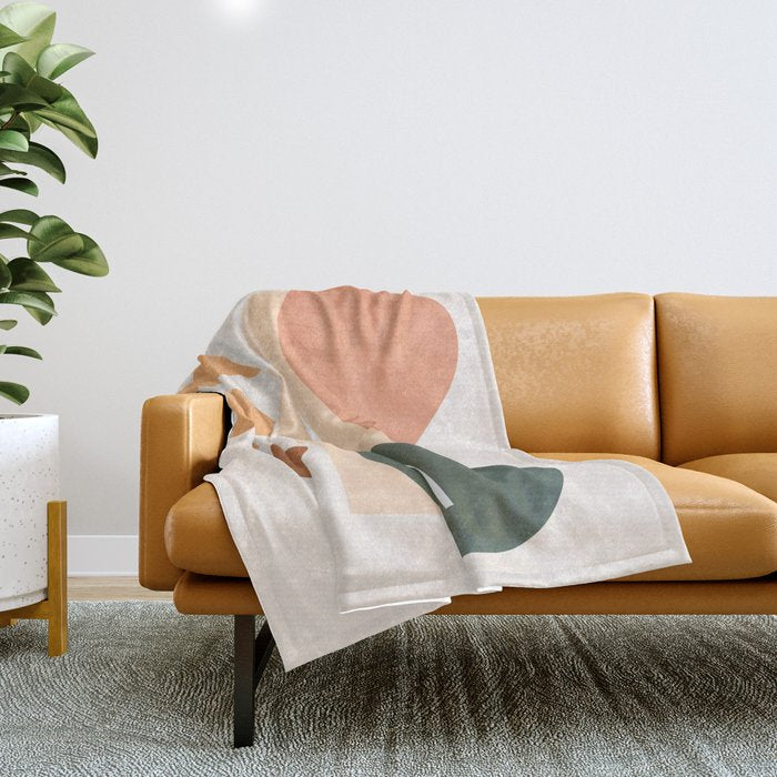 Minimal Abstract Shapes 14 Throw Blanket Gallery Image 1