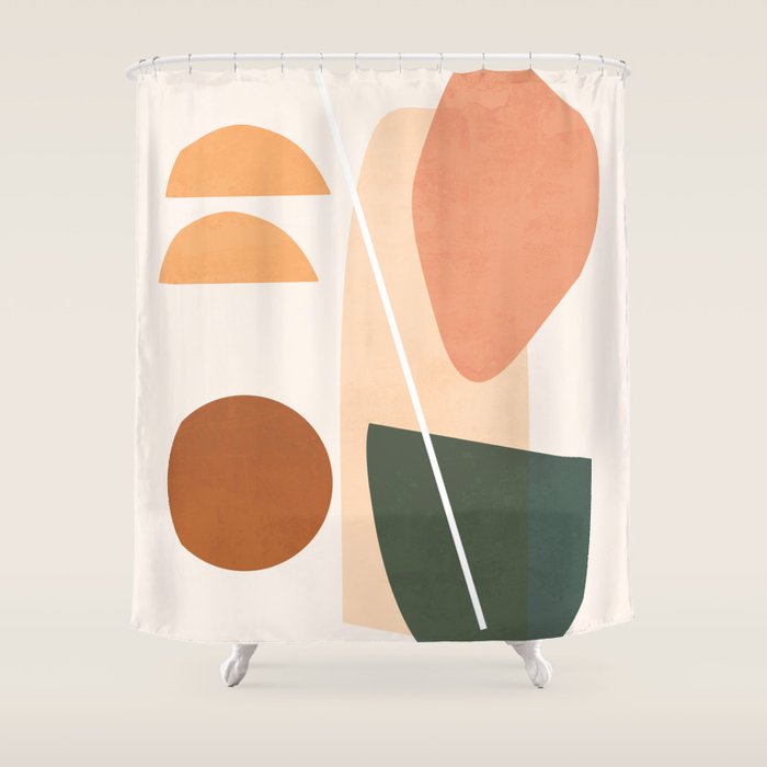 Minimal Abstract Shapes 14 Shower Curtain Gallery Image 1