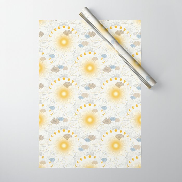 Feel the Cosmic Zodiac signs Wrapping Paper Gallery Image 1