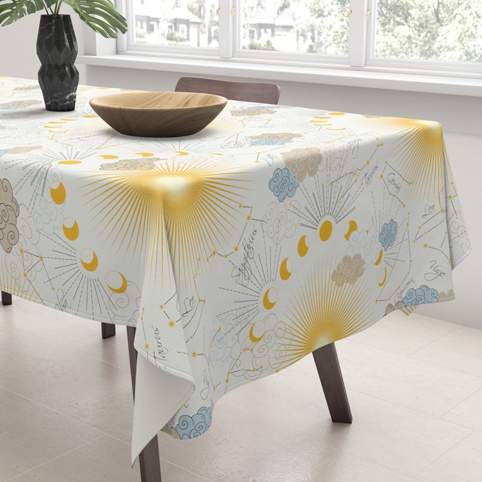 Feel the Cosmic Zodiac signs Tablecloth Gallery Image 3