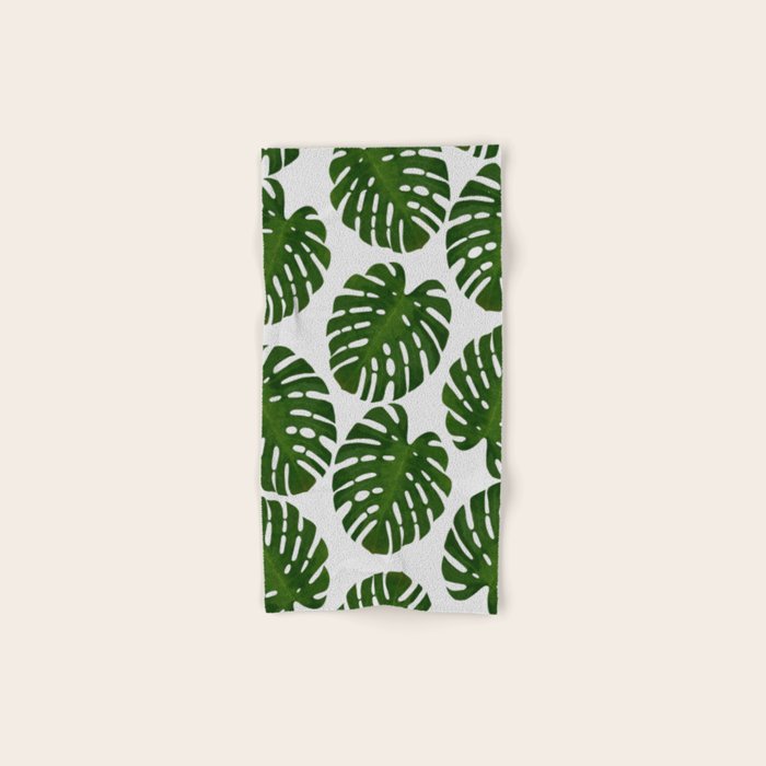 Monstera Leaf III Bath Towel Gallery Image 1