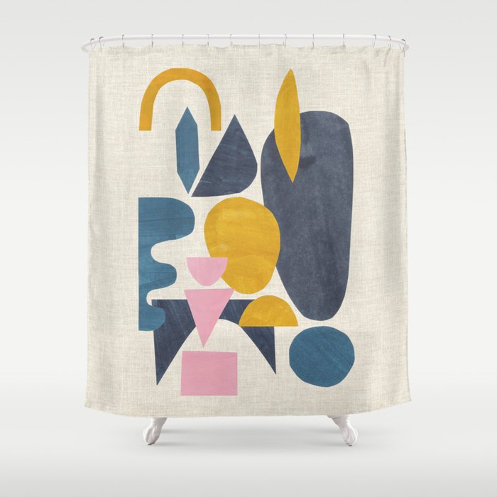 Sunny Blues Shower Curtain Gallery Image 1