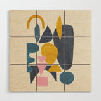 Sunny Blues Wood Wall Art Gallery Image 1