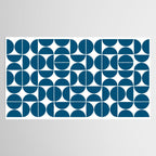 Mid Century Modern Geometric 04 Blue Tablecloth Gallery Image 2