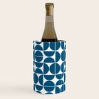 Mid Century Modern Geometric 04 Blue Wine Chiller Gallery Image 1