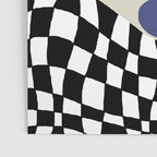 Bold retro flower with check  Poster Gallery Image 3