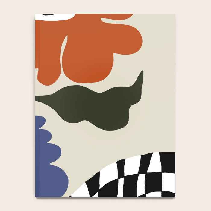 Bold retro flower with check  Notebook Gallery Image 4