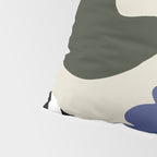 Bold retro flower with check  Pillow Sham Gallery Image 4