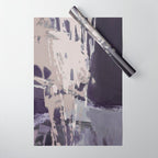 Moody Lilac Abstract  Purple and Beige Modern Painting Wrapping Paper Gallery Image 1