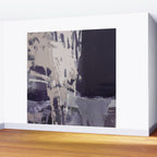 Moody Lilac Abstract  Purple and Beige Modern Painting Wall Mural Gallery Image 2