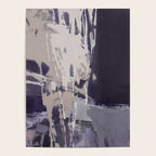Moody Lilac Abstract  Purple and Beige Modern Painting Poster Gallery Image 4