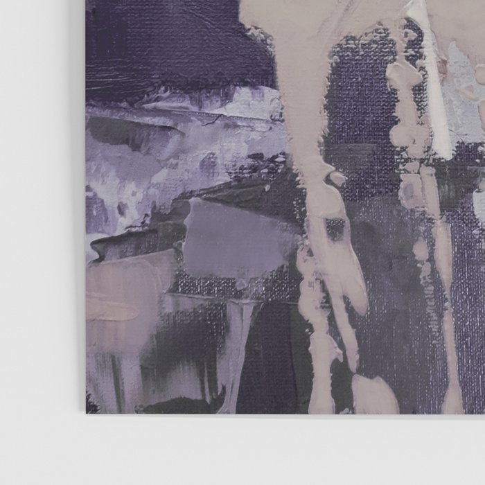 Moody Lilac Abstract  Purple and Beige Modern Painting Poster Gallery Image 3