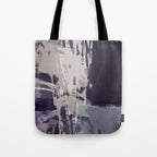 Moody Lilac Abstract  Purple and Beige Modern Painting Tote Bag Gallery Image 1