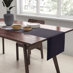 Moody Lilac Abstract  Purple and Beige Modern Painting Table Runner Gallery Image 2