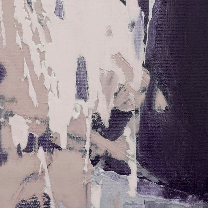 Moody Lilac Abstract  Purple and Beige Modern Painting Coffee Mug Gallery Image 2