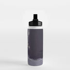 Moody Lilac Abstract  Purple and Beige Modern Painting Water Bottle Gallery Image 2