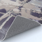 Moody Lilac Abstract  Purple and Beige Modern Painting Rug Gallery Image 4