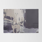 Moody Lilac Abstract  Purple and Beige Modern Painting Rug Gallery Image 2