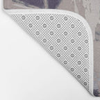 Moody Lilac Abstract  Purple and Beige Modern Painting Bath Mat Gallery Image 2