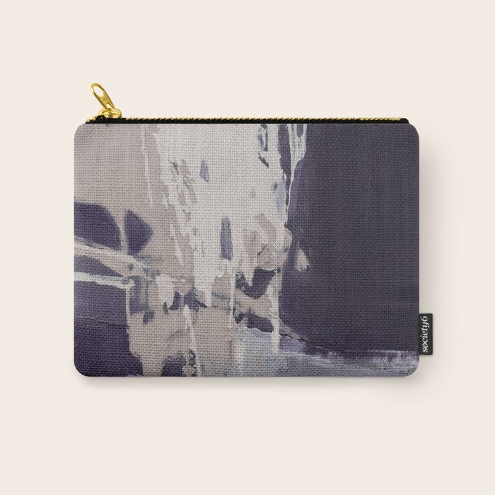 Moody Lilac Abstract  Purple and Beige Modern Painting Carry All Pouch Gallery Image 1