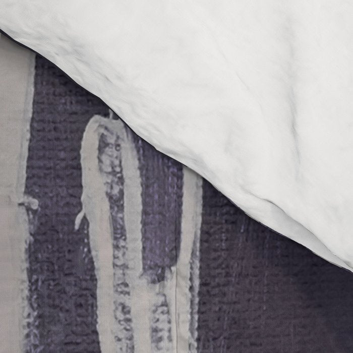 Moody Lilac Abstract  Purple and Beige Modern Painting Comforter Gallery Image 4