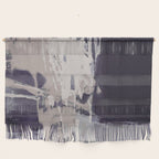 Moody Lilac Abstract  Purple and Beige Modern Painting Wall Hanging Gallery Image 1