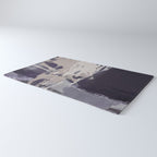 Moody Lilac Abstract  Purple and Beige Modern Painting Rug Gallery Image 3