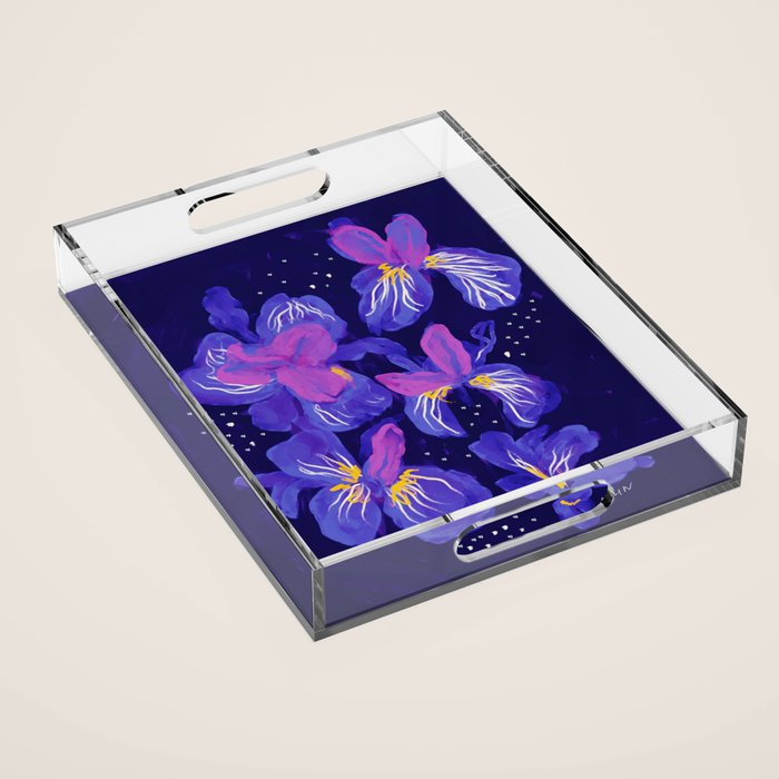 Under The Neon Floral Acrylic Tray Gallery Image 1