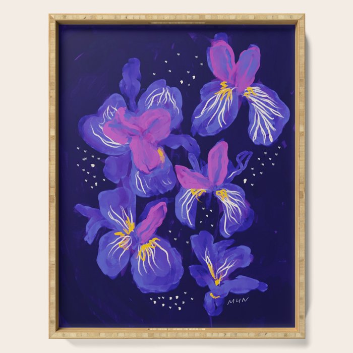 Under The Neon Floral Serving Tray Gallery Image 1