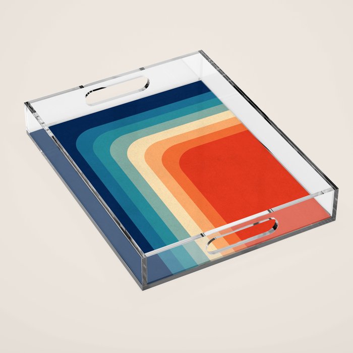 Retro 70s Color Palette III / 2 Acrylic Tray Gallery Image 1