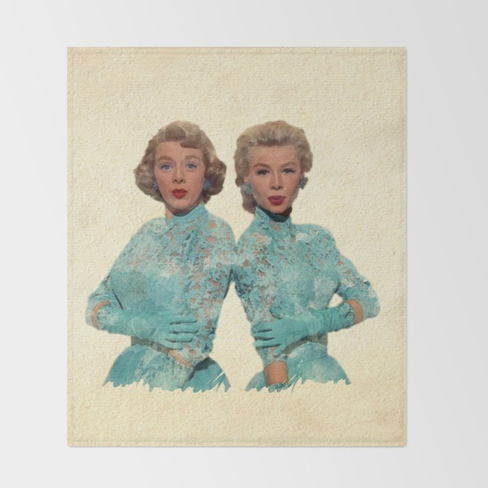 Two Different Faces... (Sisters) Throw Blanket Gallery Image 2
