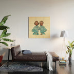 Two Different Faces... (Sisters) Wood Wall Art Gallery Image 2