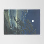 Kawase Hasui, Moonlight Over Ninomiya Beach - Vintage Japanese Woodblock Print Art Rug Gallery Image 2