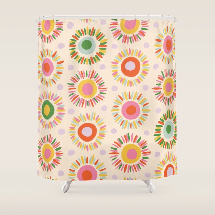 Sunny pattern Shower Curtain Gallery Image 1
