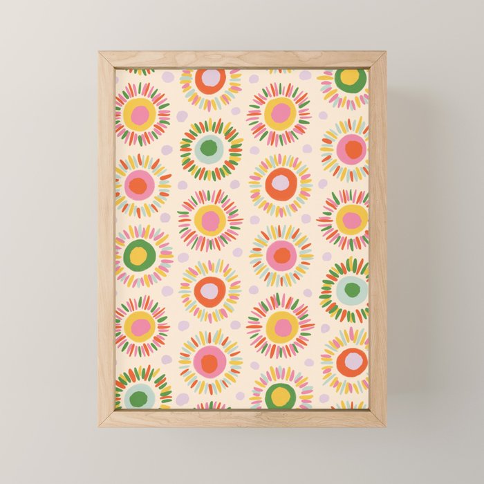 Sunny pattern Mini Art Print Gallery Image 1