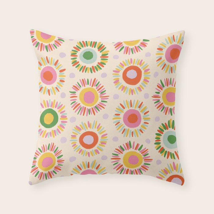 Sunny pattern Throw Pillow Gallery Image 6
