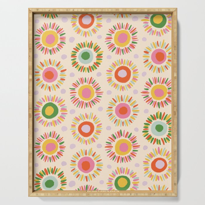 Sunny pattern Serving Tray Gallery Image 1